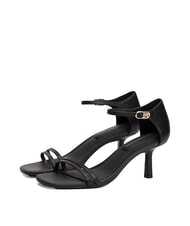 TOMMY HILFIGER TH Sandales montantes en cuir avec bride noir - Chaussures Femme - 1