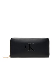 CALVIN KLEIN BOLD MONOGRAM Portefeuille Zip Around sur noir - Portefeuilles Femme - 1