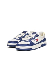TOMMY HILFIGER TOMMY JEANS Cupsole Baskets en cuir bleu velours - Chaussures Homme - 1
