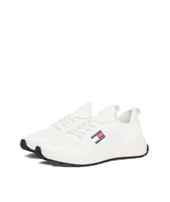 TOMMY HILFIGER THJ KNITTED Baskets en tissu &eacute;cru - Chaussures Homme - 1