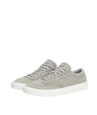 TOMMY HILFIGER TH CUPSET SUEDE Baskets en cuir argent antique - Chaussures Homme - 1