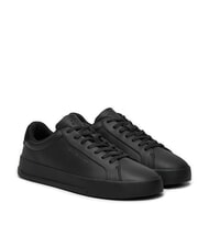 TOMMY HILFIGER COURT BETTER Baskets en cuir noir - Chaussures Homme - 1