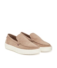 TOMMY HILFIGER MODERN LIGHT HYBRID Mocassins en cuir su&eacute;d&eacute; taupe c&ocirc;tier - Chaussures Homme - 1