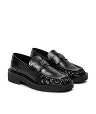 TOMMY HILFIGER TJW ORIGIN LOAFER Mocassins en cuir pour femmes noir - Chaussures Femme - 1