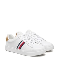 TOMMY HILFIGER ESSENTIAL COURT Baskets en cuir pour femmes blanc - Chaussures Femme - 1