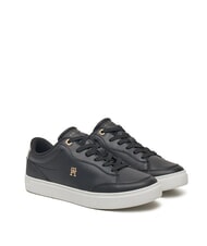 TOMMY HILFIGER ESSENTIAL CHIC COURT Baskets en cuir pour femmes - Chaussures Femme
