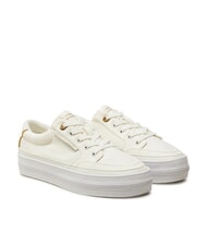 TOMMY HILFIGER ESSENTIAL baskets compens&eacute;es en toile &eacute;cru - Chaussures Femme - 1