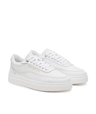 TOMMY HILFIGER MODERN COURT baskets compens&eacute;es en cuir blanc - Chaussures Femme - 1