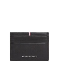 TOMMY HILFIGER TH CORP porte-cartes en cuir plat le noir - Portefeuilles Homme - 1