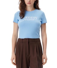 TOMMY HILFIGER TH JEANS T-shirt en coton avec logo imprim&eacute; - T-shirt