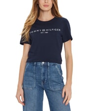 TOMMY HILFIGER TH 1985 T-shirt en coton marine nuit noire - T-shirt - 1