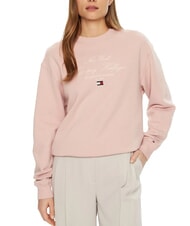 TOMMY HILFIGER MODERN SCRIPT Sweat-shirt &agrave; col rond pour femmes rose brumeux - Sweat-shirts pour femmes - 1
