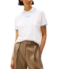 TOMMY HILFIGER TH polo &agrave; manches courtes pour femmes &eacute;cru - chemise polo - 1