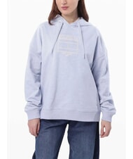 TOMMY HILFIGER OUTLINE FLAG TEE sweat &agrave; capuche coupe classique bruy&egrave;re bleu glacier - Sweat-shirts pour femmes - 1