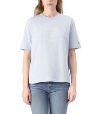 TOMMY HILFIGER OUTLINE FLAG TEE T-shirt &agrave; manches courtes coupe classique bruy&egrave;re bleu glacier - T-shirt - 1