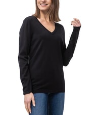 TOMMY HILFIGER TH Pull &agrave; col en V pour femme - Chandails pour femmes