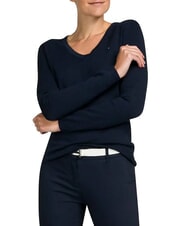 TOMMY HILFIGER TH Pull &agrave; col en V pour femme - Chandails pour femmes