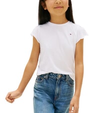 TOMMY HILFIGER KIDS BIMBA T-shirt &agrave; manches courtes avec des boucles blanc - Tee-shirt enfant - 1