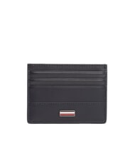 TOMMY HILFIGER TH CORP porte-cartes en cuir plat bleu espace - Portefeuilles Homme - 1
