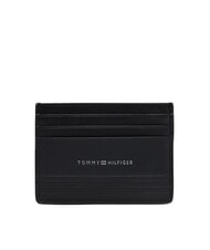 TOMMY HILFIGER TH BUSINESS porte-cartes plat en cuir saffiano - Portefeuilles Homme