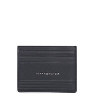TOMMY HILFIGER TH BUSINESS porte-cartes plat en cuir saffiano - Portefeuilles Homme