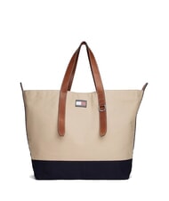 TOMMY HILFIGER TH RUNAWAY sac de voyage en toile beige classique - Sacs de voyage - 1