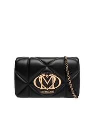 LOVE MOSCHINO EMBOSSED Sac bandouli&egrave;re &agrave; rabat Noir - Sacs pour Femme - 1