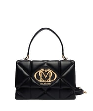 LOVE MOSCHINO EMBOSSED Sacoche avec bandouli&egrave;re Noir - Sacs pour Femme - 1