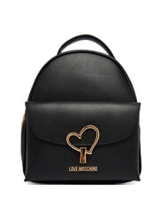 LOVE MOSCHINO HEART TURNLOCK Sac &agrave; dos avec poche Noir - Sacs pour Femme - 1