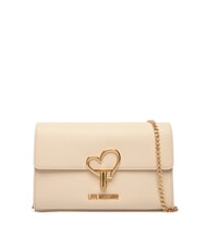 LOVE MOSCHINO HEART TURNLOCK Petit sac bandouli&egrave;re Ivoire - Sacs pour Femme - 1
