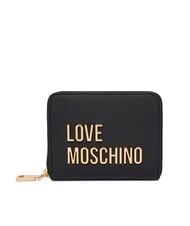 LOVE MOSCHINO BOLD LOVE portefeuille zipp&eacute; de taille moyenne Noir - Portefeuilles Femme - 1