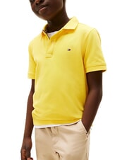 TOMMY HILFIGER TH KIDS polo en coton &agrave; manches courtes carambole jaune - Tee-shirt enfant - 1