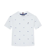 TOMMY HILFIGER TH KIDS T-shirt en coton imprim&eacute; blanc &eacute;clatant - Tee-shirt enfant - 1