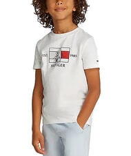 TOMMY HILFIGER TH KIDS T-shirt &agrave; manches courtes imprim&eacute; - Tee-shirt enfant