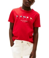 TOMMY HILFIGER TH KIDS T-shirt en coton &agrave; manches courtes rouge primaire - Tee-shirt enfant - 1