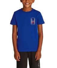 TOMMY HILFIGER TH KIDS T-shirt &agrave; manches courtes pour enfants bleu en coin - Tee-shirt enfant - 1