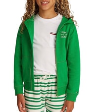 TOMMY HILFIGER TH KIDS Sweat-shirt &agrave; fermeture &eacute;clair int&eacute;grale pour enfants vert &eacute;clatant - B&eacute;b&eacute; Sweat - 1