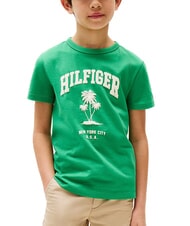 TOMMY HILFIGER TH KIDS T-shirt en coton &agrave; manches courtes vert &eacute;clatant - Tee-shirt enfant - 1
