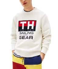 TOMMY HILFIGER TH SAILING pull &agrave; col rond ivoire - Pulls pour hommes - 1