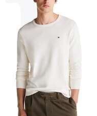TOMMY HILFIGER TH pull &agrave; col rond micro-logo - Pulls pour hommes