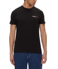 TOMMY HILFIGER TH JEANS T-shirt &agrave; manches courtes imprim&eacute; noir - T-shirt - 1
