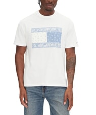 TOMMY HILFIGER TH JEANS T-shirt &agrave; manches courtes avec imprim&eacute; maxi &eacute;cru - T-shirt - 1