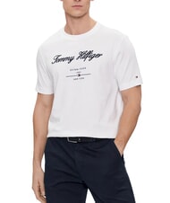 TOMMY HILFIGER TH T-shirt &agrave; manches courtes brod&eacute; blanc - T-shirt - 1