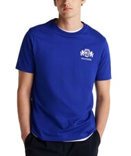 TOMMY HILFIGER TH T-shirt &agrave; manches courtes avec &eacute;cusson bleu en coin - T-shirt - 1