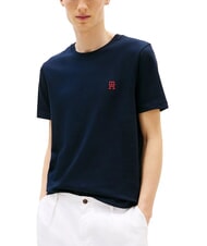 TOMMY HILFIGER TH T-shirt &agrave; logo monogramme ciel du d&eacute;sert - T-shirt - 1