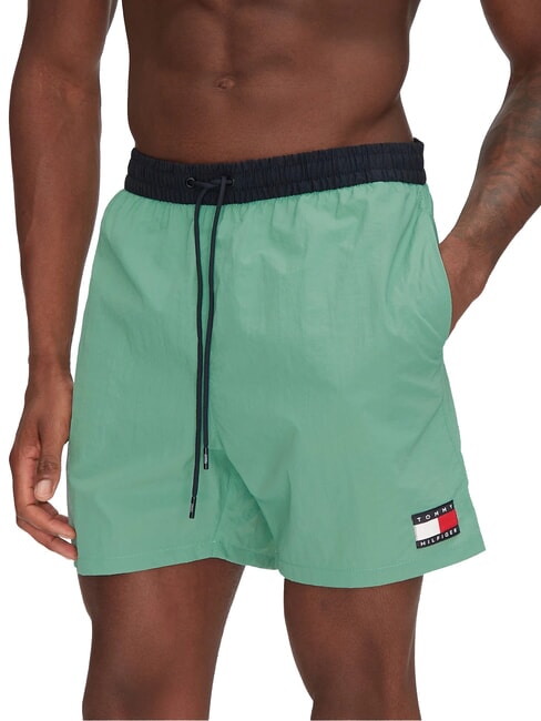 TOMMY HILFIGER TH Short de bain bicolore Fort Green - Maillots de bain