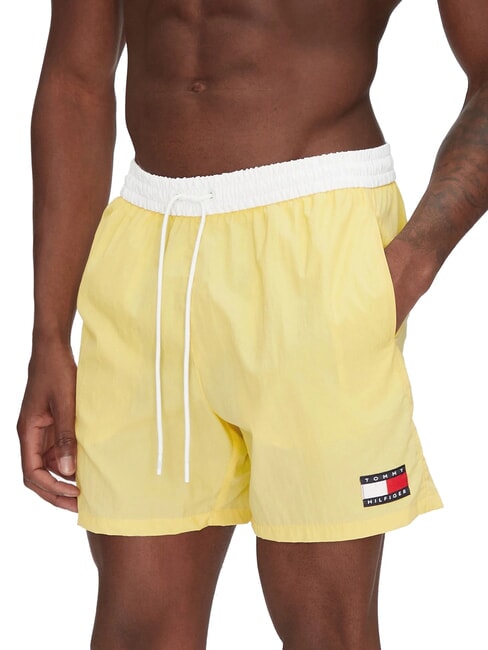 TOMMY HILFIGER TH Short de bain bicolore citronnelle - Maillots de bain