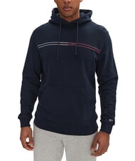 TOMMY HILFIGER TH JEANS Sweat-shirt &agrave; poche et capuche marine nuit noire - Pulls molletonn&eacute;s - 1