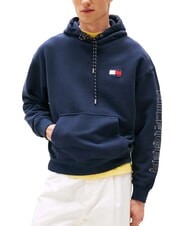 TOMMY HILFIGER TH SAILING Sweat-shirt &agrave; poche et capuche Marine de Yale - Pulls molletonn&eacute;s - 1
