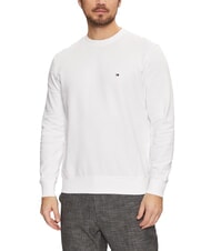 TOMMY HILFIGER TH Sweat-shirt en coton &agrave; col rond blanc - Pulls molletonn&eacute;s - 1